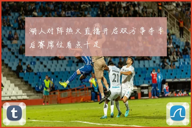 湖人对阵热火直播开启双方争夺季后赛席位看点十足